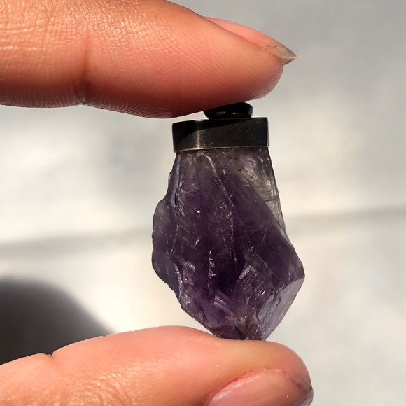 Sterling Silver Amethyst Pendant - Picture 7 of 7